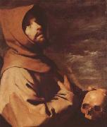Francisco de Zurbaran The Ecstacy of St Francis (mk08) oil on canvas